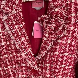Kate Spade Pink Tweed Blazer